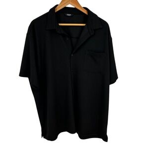 Coofandy Mens Short Sleeve Button Down Shirt‎ Black XXL Casual Summer